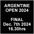 Watch here the final of the Argentine Open 2023 on Saturday December 2nd 2023 at 16.30hrs Buenos Aires local time.